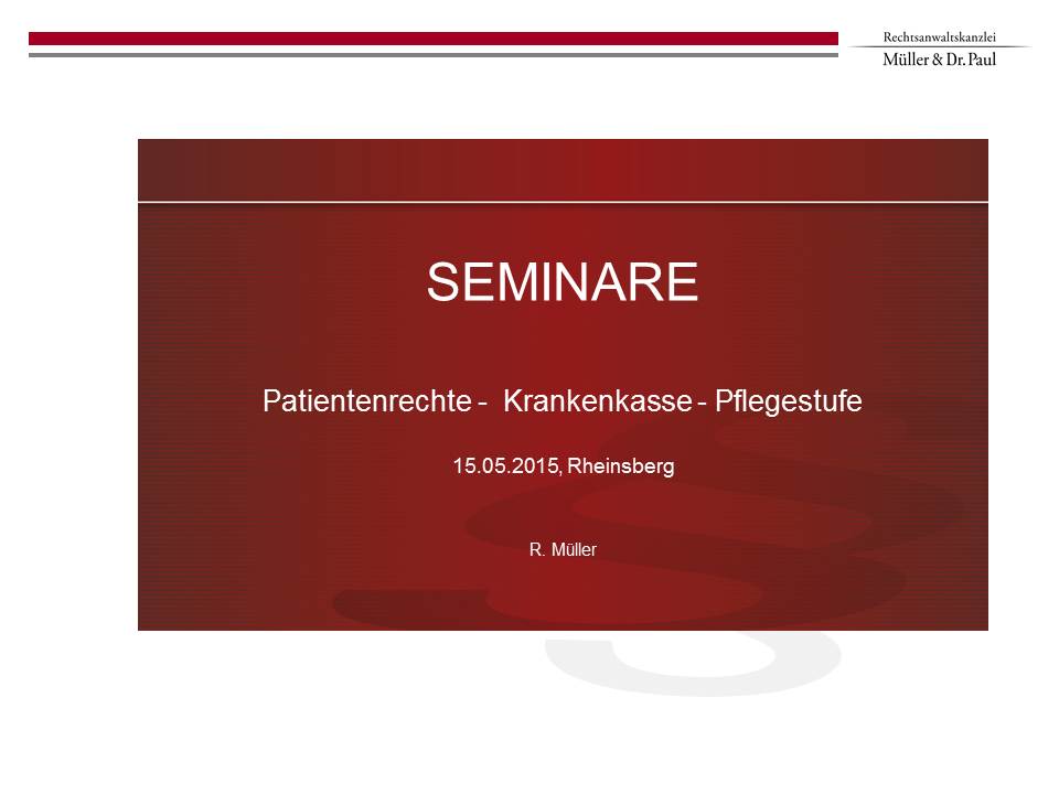 Vortrag RA Ralf Müller - SMA-Treffen 2015